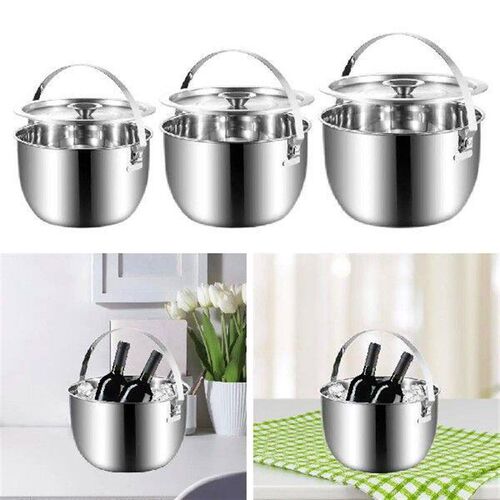 Ice Bucket with Lid with Carry Handle Indoor Outdoor
