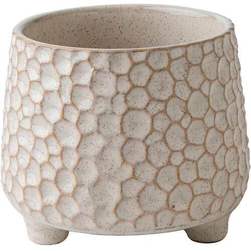Pinecone-shaped three-legged ceramic storage jar and kitchen