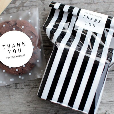 100pcs/lot Translucent dots Plastic cookie packaging bags cu