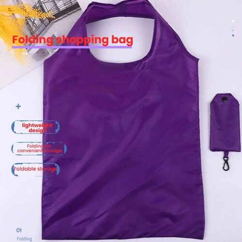 Simple olid color large capacity upermarket foldable hopping