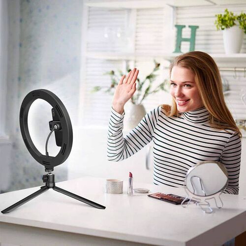 26/33cm LED Selfie Ring Light Fill Lamp Remote Control Photo
