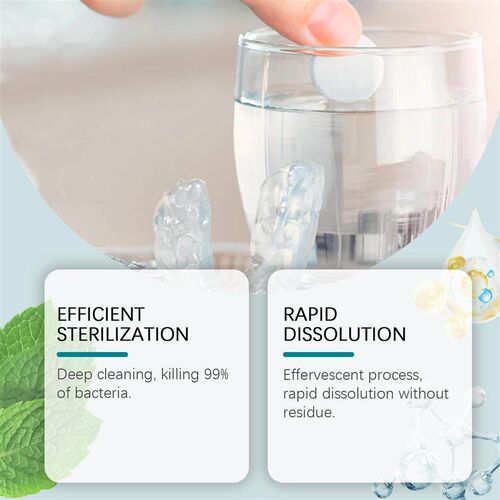 ORALHOE Orthodontic Appliance Cleaning Effervescent Tablets
