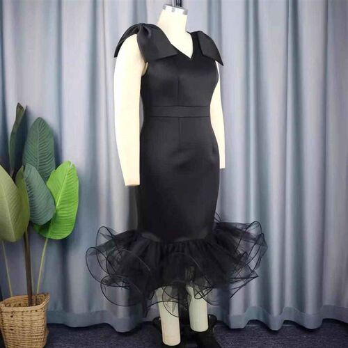 Sleeveless dress with mesh dress 无袖连衣裙网纱礼服裙