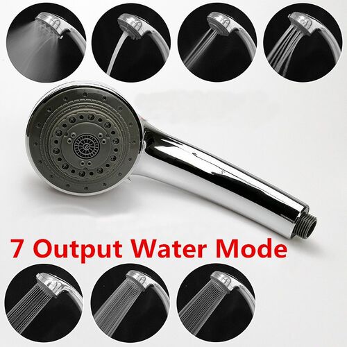 7 Mode Handheld Rain Shower Head Hand Shower Adjustable Hig