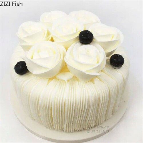 Plastic Birthday Fake Cake Model Cream Decorating Cake
