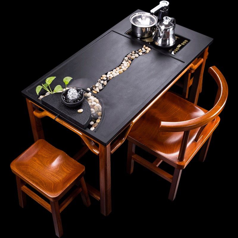 火烧石茶桌乌金石花梨木实木功夫茶桌椅茶台阳台小号茶几新品,住宅家具,茶几,淘宝优惠券,粉丝福利购,淘宝优惠卷