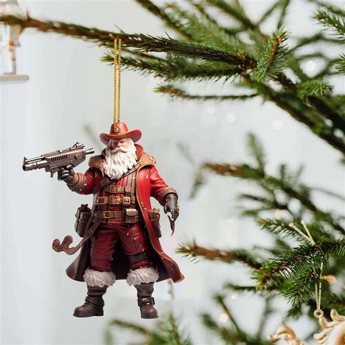 Cool And Imposing Santa Acrylic Material 2D Santa Cool Penda