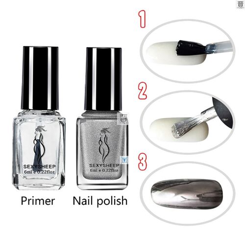 Fashion Mirror Nail Polish Silver Transparent Purple Rose
