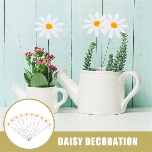 10pcs Garden Courtyard Decorations Pvc Simulated Daisy