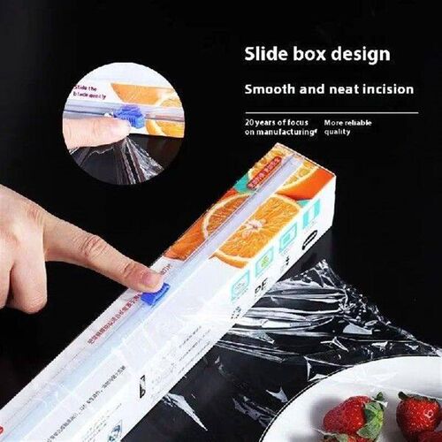 1PC 30M/Roll Cutting Box Plastic Wrap Home Box Sliding