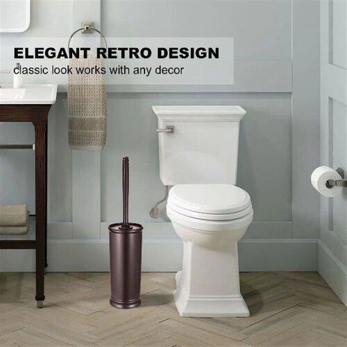 Toilet Brush Black Style Bathroom Deep Cleaning Compact and