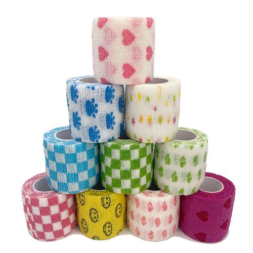1 pcs 4.8m Printed Medical Self Adhesive Elastic Bandage Col