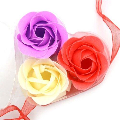 3pcs/Box Colorful Scented Petal Bath Body Paper Soap Rose