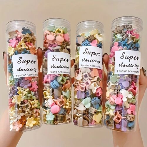 20/30/50 sets of mini hair clips, cute plastic flower-shaped