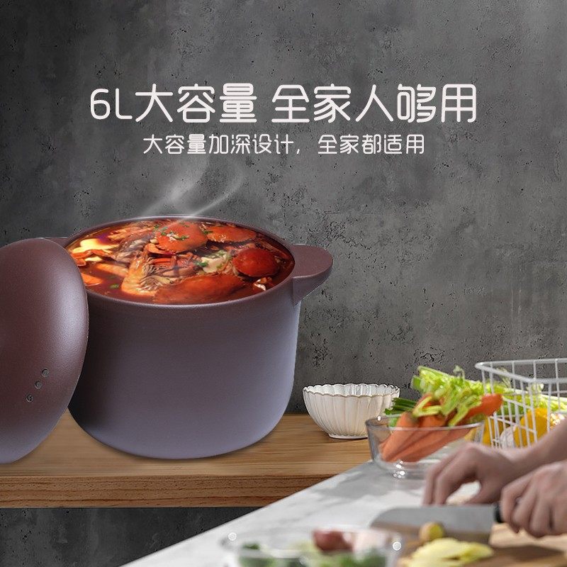 宜兴紫砂锅明火煲汤煲粥耐高温无釉广口深款升大容量燃气灶家用