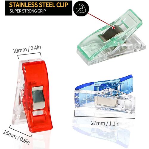 50PCS Multipurpose Sewing Clips Colorful Clips Plastic Craft