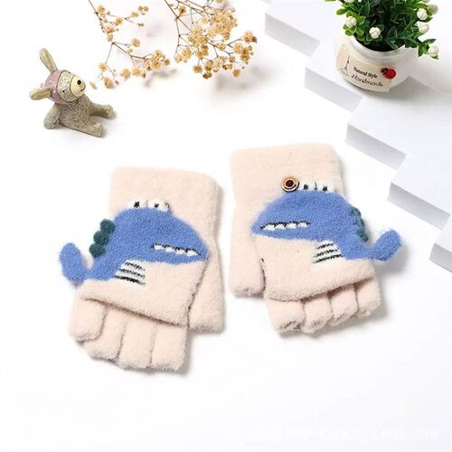 Cartoon Baby Mittens Winter Warm Kids Baby Girl Gloves Knitt