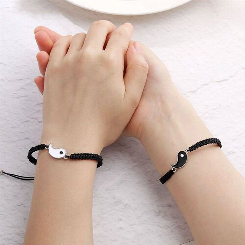 1 Set of 2 Simple Tai Chi Bagua Black and White Yin and Yang