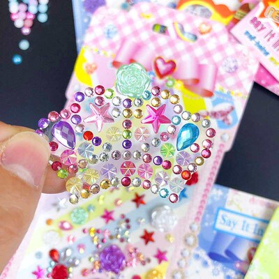 Childrens Stickers Gemstone Crystal Acrylic Diamond Sticker