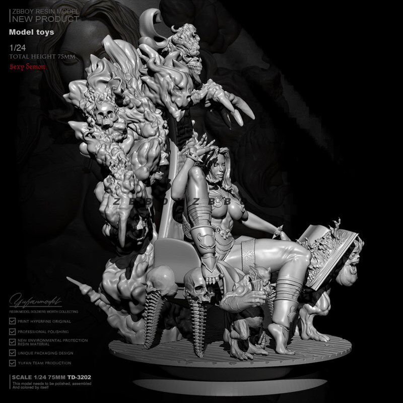 1/24 Resin model kits figure beauty colorless and self-assem