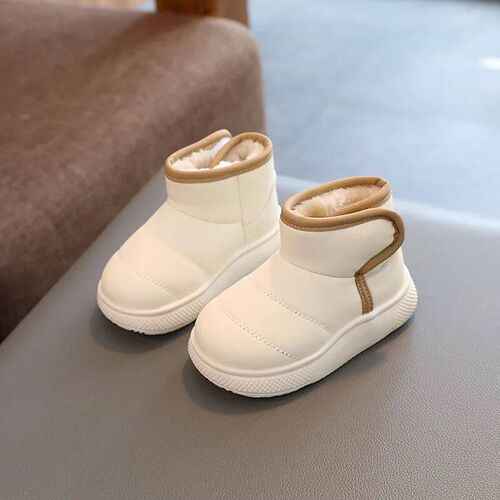 Children Short Boots Hook & Loop Kids Casual Leather Boots N