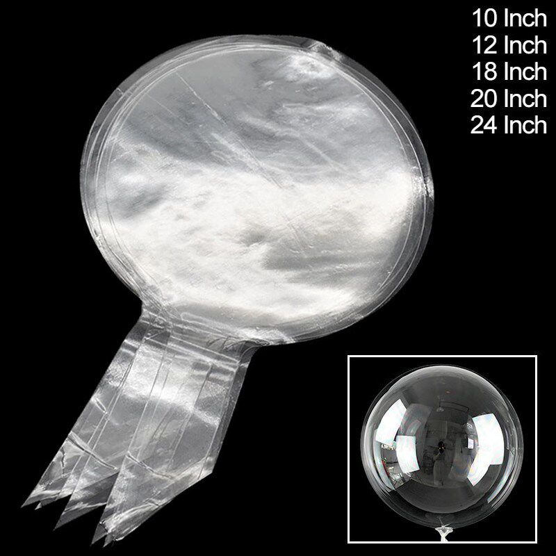 10pcs 10-24inch Transparent Bobo Bubble Balloon Clear Inflat - 实物图