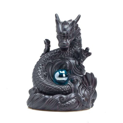 Backflow incense burner dragon purple sand handicraft decora