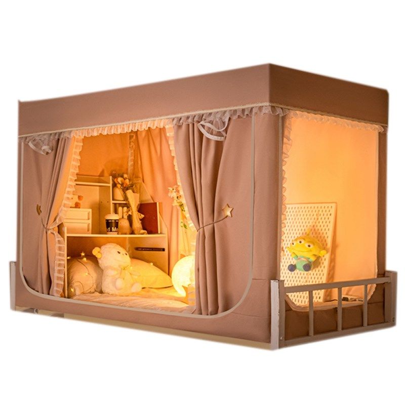 强遮光床帘蚊帐一体式大学生宿舍上下铺三开门寝室单人通用窗帘,床上用品,蚊帐,淘宝优惠券,粉丝福利购,淘宝优惠卷