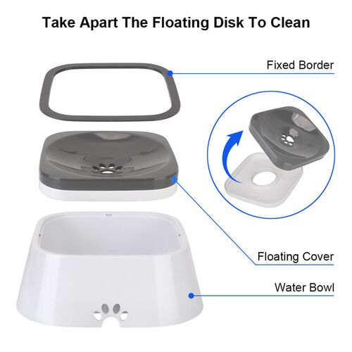 Slow Water Feeder Dispenser Pet Fountain Carried Floating Bo