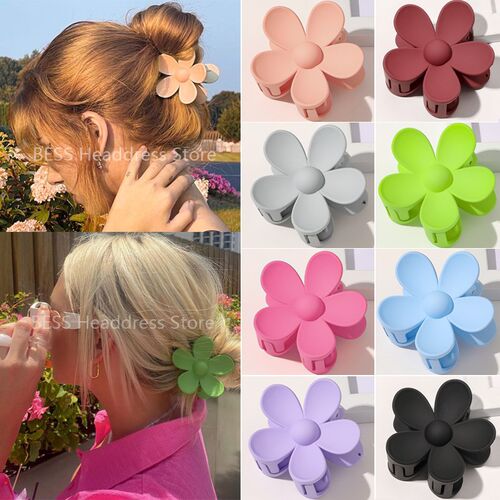 Korea Flower Shape Hair Claw Clip for Women Girls Barrette C