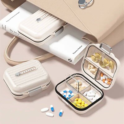 7 Grids Mini Portable Pill Box Weekly Medicine Vitamin Stora