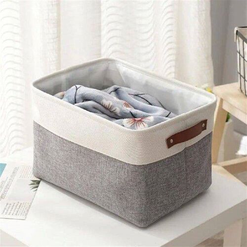 Foldable Fabric Storage Basket with Handle Large Capacity