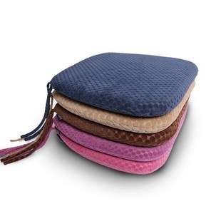 餐桌坐垫餐椅冬季防滑垫记忆棉绑带可拆洗会议室椅垫厚马蹄形透气