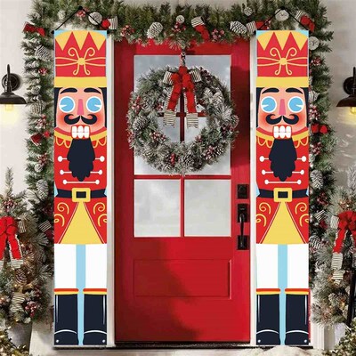Christmas Nutcracker Shaped Door Couplet Navidad Natal Noel