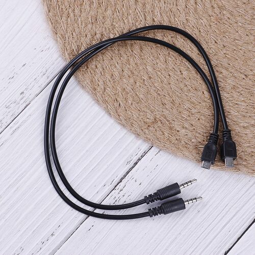 2pcs 3.5mm stereo Male to  micro USB male Car AUX Out Cable