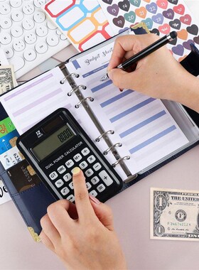 Money Savings Organizer Notebook A6 Pu Leather Budget Binder