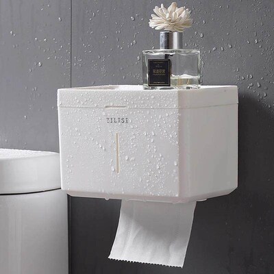 Wall-mounted Bathroom Tissue and Toilet Paper Holder, No Dri