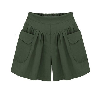 Women Summer Shorts Cotton And Linen Trousers High Waist Lad
