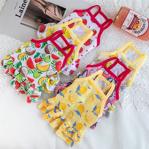 Dog Dress Summer Dog Clothes Small Floral Princess Dress For
