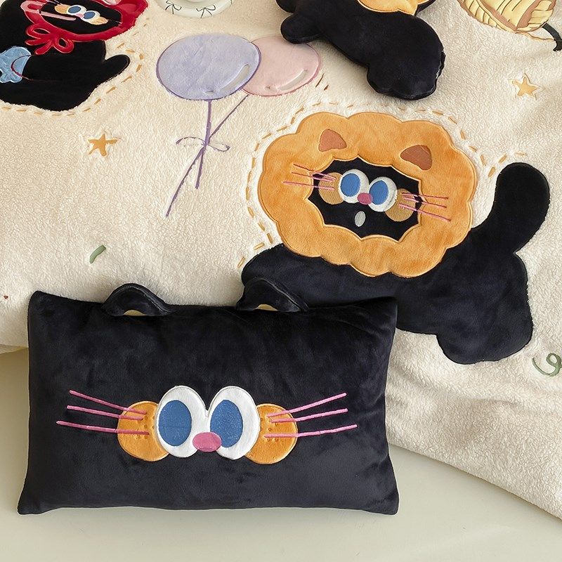 202新款类可爱儿童四件冬季加厚卡通珊瑚绒床上用品,床上用品,床品套件/四件套/多件套,淘宝优惠券,粉丝福利购,淘宝优惠卷