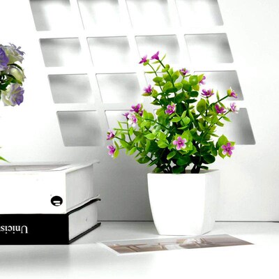 New Artificial Plants Bonsai Small e Pot Fake Plant Flowers