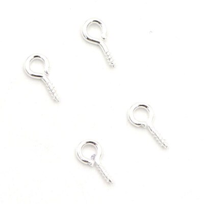 200pcs/lot 8mm Sheep Eyes Nail Screw Beads Clasps Hooks DIY