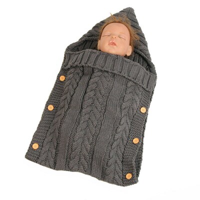 Newborn Infant Baby Blanket Knit Crochet Winter Warm Swaddle