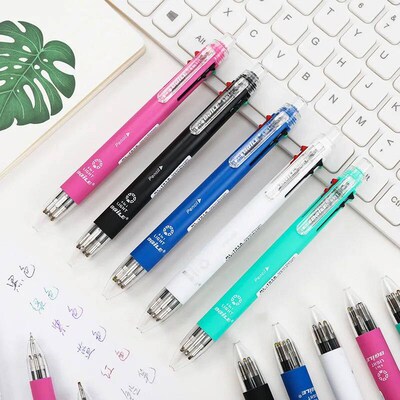6-in-1 Creative Multicolor Ballpoint Pen Push Type Pens Mult