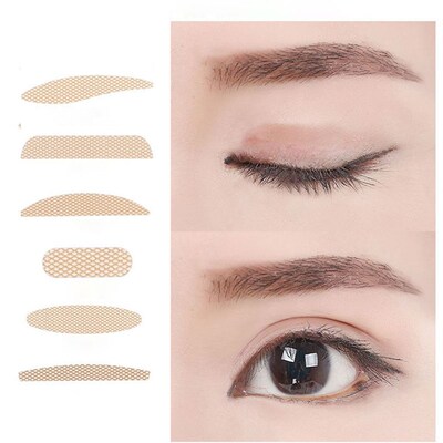 10sheet Gauze Lace Mesh Invisible Double Eyelid Sticker Wate