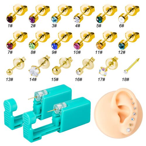 1PC Disposable Sterile Ear Piercing Unit Cartilage Tragus He