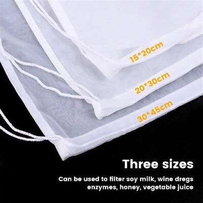 100Mesh Nylon Milk Filter Bags Reusable Soy Yogurt Tea Beer