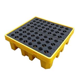 四桶装托盘 防渗托盘四桶 塑料防泄漏托盘 1300*1300*300