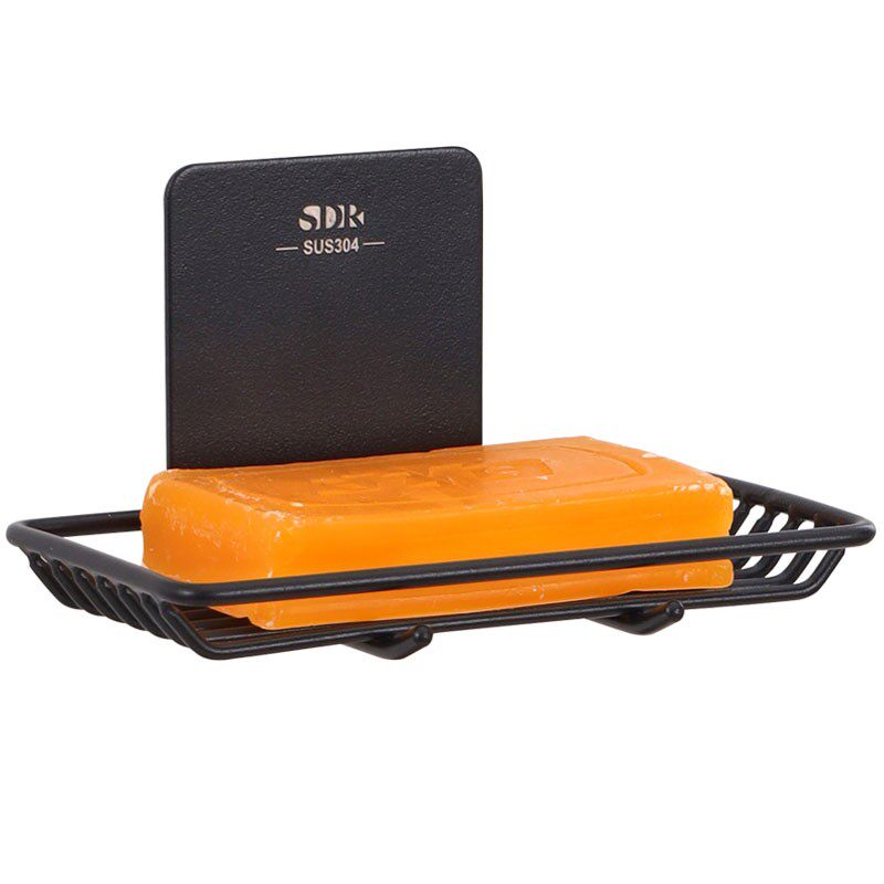 30不锈钢香皂架免打孔 家用挂墙不积水肥皂盒壁挂式沥水洗手池旁