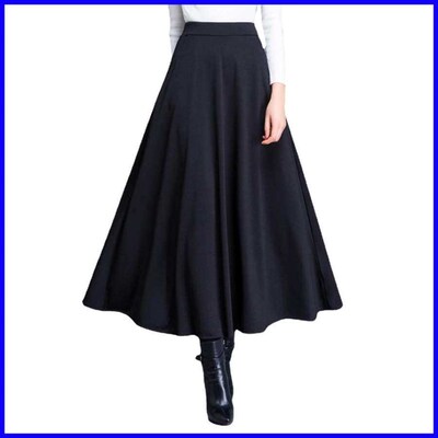 Skirt Maxi Suede Skirts For Women College Long 2025 Korean